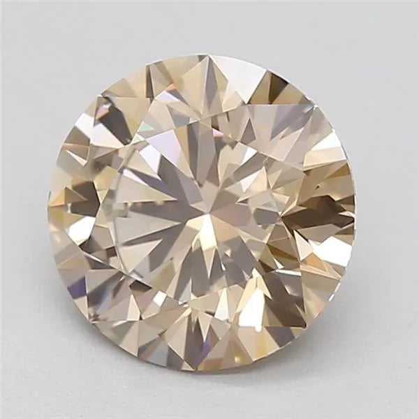 1.58ct Round Lab Grown Diamond (Colour Fancy Brown, Clarity VVS2, Cut ID, IGI Certified)