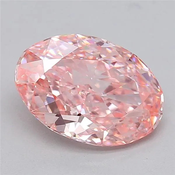 1.59ct Oval Lab Grown Diamond (Colour Fancy Intense Pink, Clarity VS1, IGI Certified)