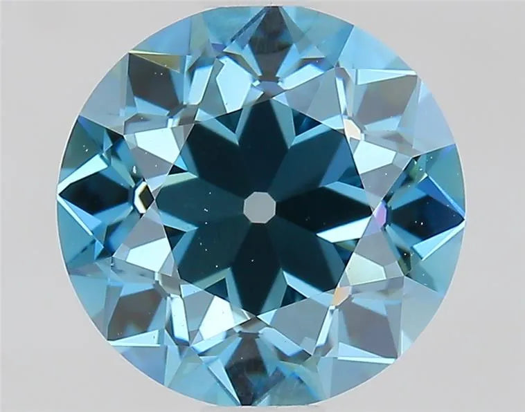 1.61ct European cut Lab Grown Diamond (Colour Fancy Vivid Blue, Clarity VVS2, IGI Certified)