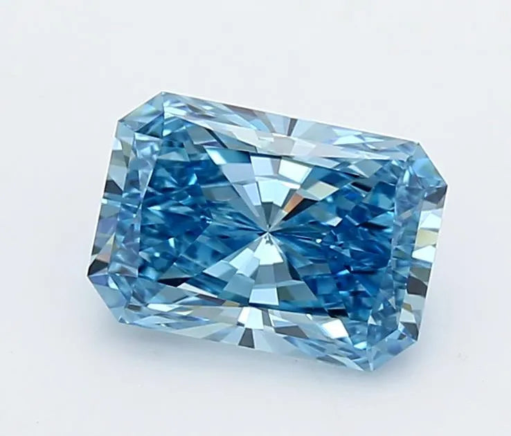 1.72ct Radiant Lab Grown Diamond (Colour Fancy Vivid Blue, Clarity VVS2, IGI Certified)