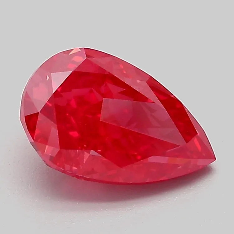 1.75ct Pear Lab Grown Diamond (Colour Fancy Vivid Red, Clarity VS1, IGI Certified)