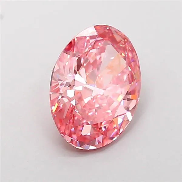 1.84ct Oval Lab Grown Diamond (Colour Fancy Vivid Pink, Clarity VS1, IGI Certified)