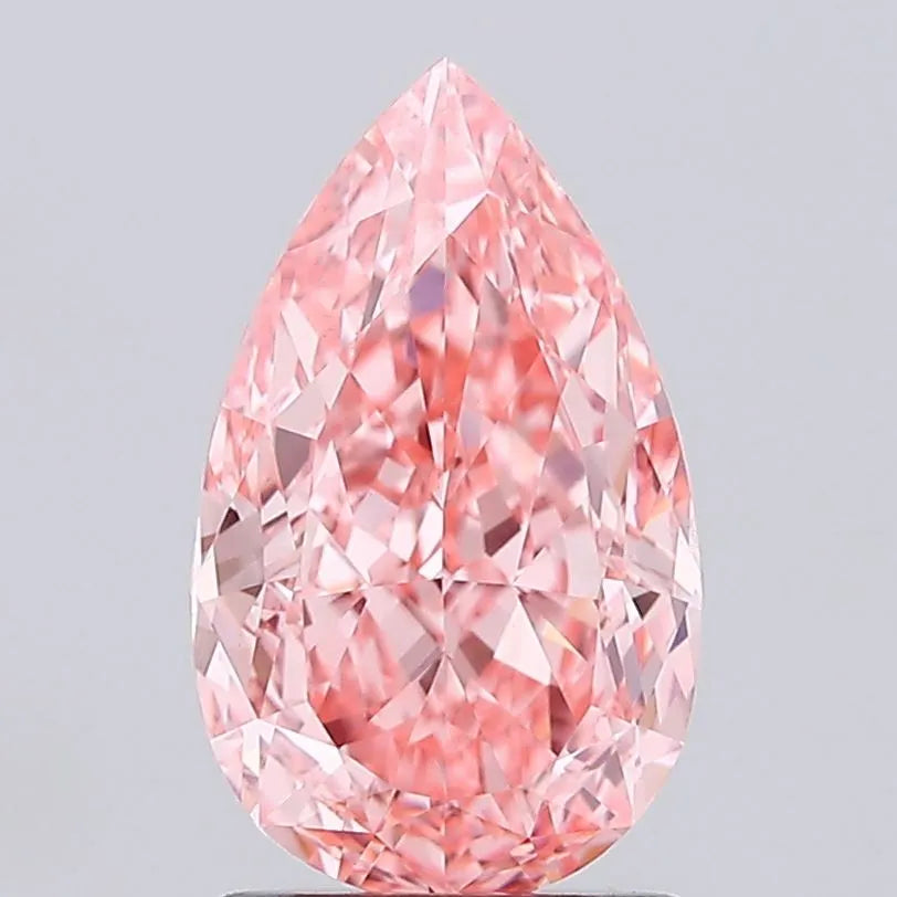 1.92ct Pear Lab Grown Diamond (Colour Fancy Vivid Pink, Clarity VVS2, IGI Certified)