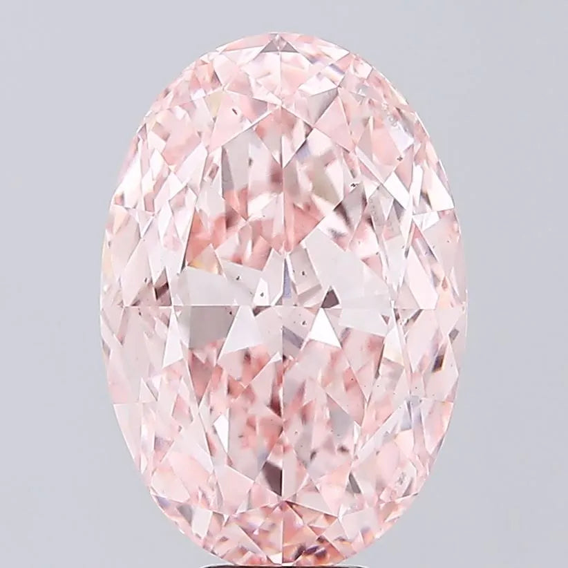 10.02ct Oval Lab Grown Diamond (Colour Fancy Vivid Pink, Clarity VS2, IGI Certified)