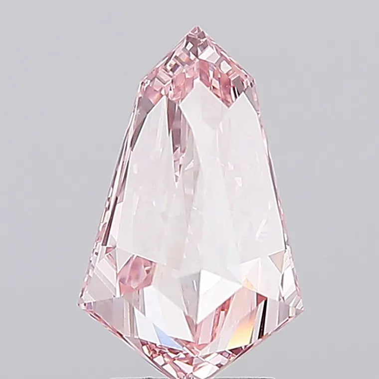 2.54ct Hexagonal Lab Grown Diamond (Colour Fancy Vivid Pink, Clarity VS1, IGI Certified)