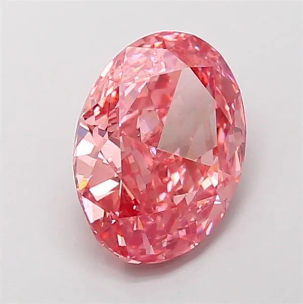 2.57ct Oval Lab Grown Diamond (Colour Fancy Vivid Pink, Clarity VS2, IGI Certified)