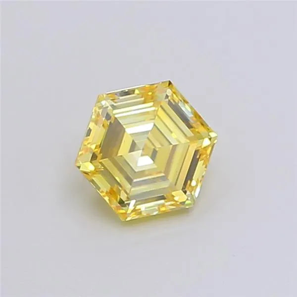 1.01ct Hexagonal Lab Grown Diamond (Colour Fancy Intense Yellow, Clarity VS1, IGI Certified)