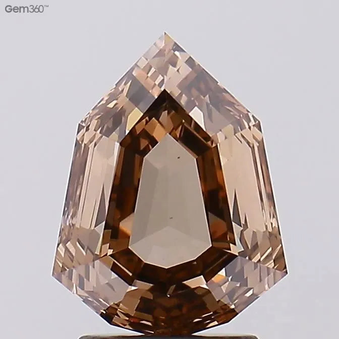 2.88ct Octagonal Lab Grown Diamond (Colour Fancy Light Brown, Clarity VS1, IGI Certified)
