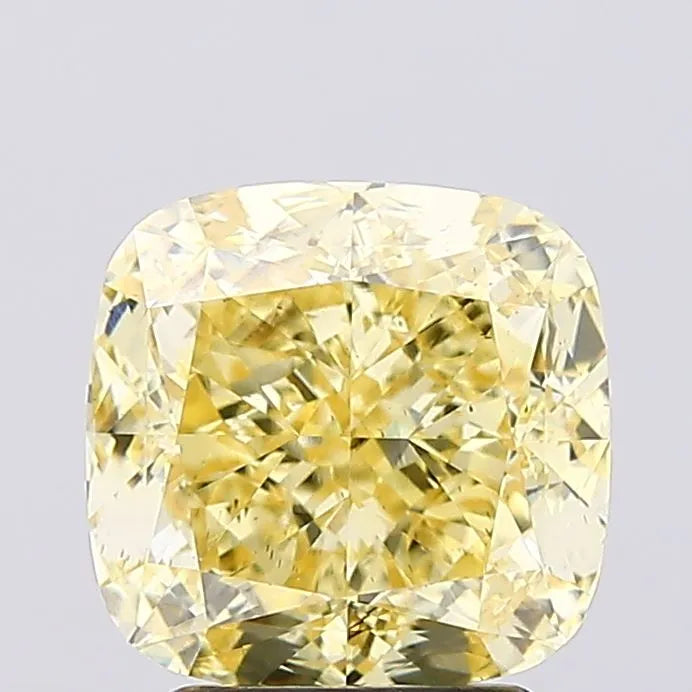 3.07ct Cushion modified Lab Grown Diamond (Colour Fancy Intense Yellow, Clarity SI1, IGI Certified)