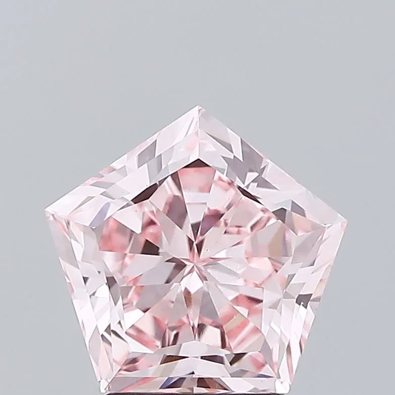 3.06ct Pentagonal Lab Grown Diamond (Colour Fancy Intense Pink, Clarity VS1, IGI Certified)