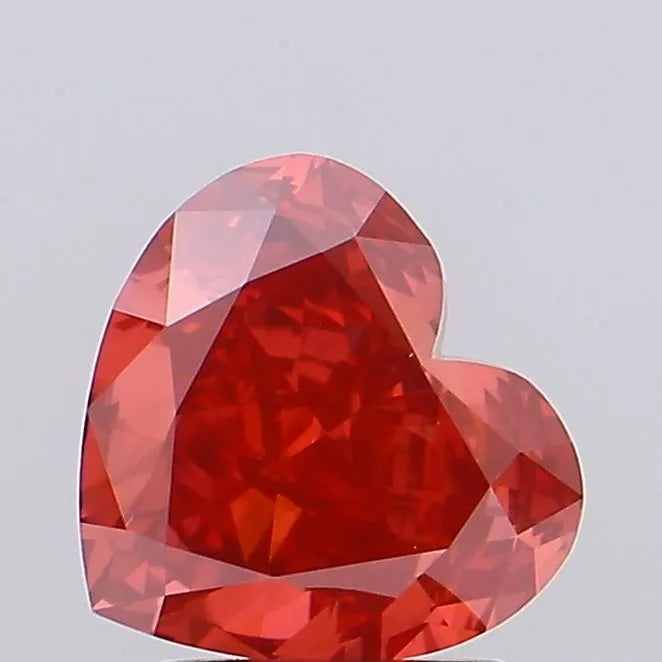 2.00ct Heart Lab Grown Diamond (Colour Fancy Vivid Red, Clarity VVS2, IGI Certified)