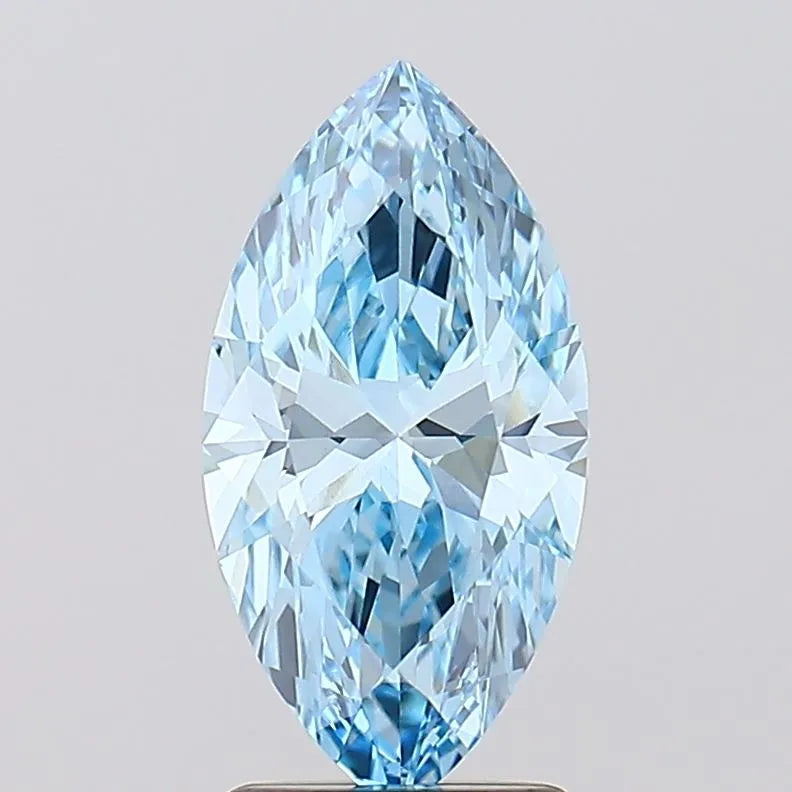 2.00ct Marquise Lab Grown Diamond (Colour Fancy Vivid Blue, Clarity VVS2, IGI Certified)