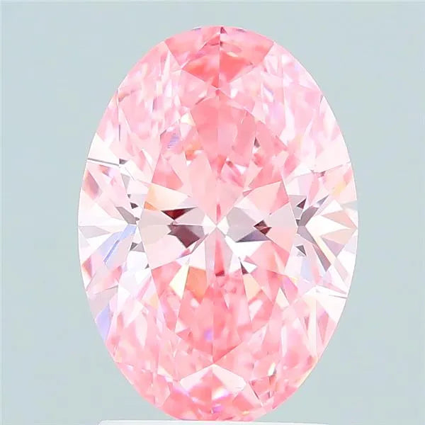 2.00ct Oval Lab Grown Diamond (Colour Fancy Vivid Pink, Clarity VS2, IGI Certified)