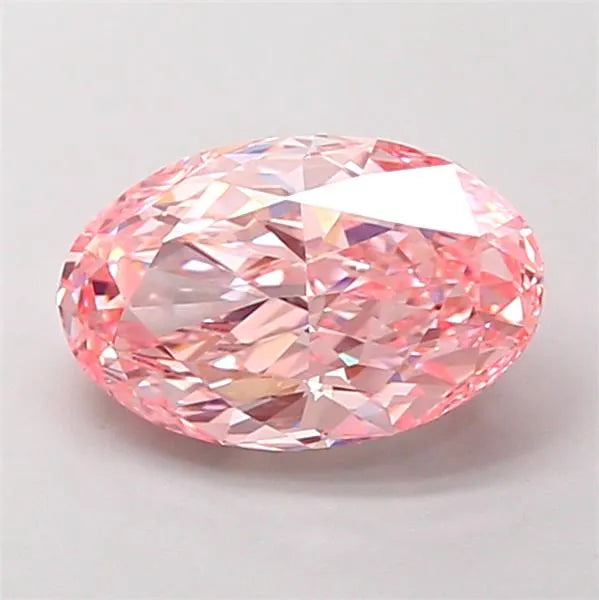 2.00ct Oval Lab Grown Diamond (Colour Fancy Vivid Pink, Clarity VVS2, IGI Certified)