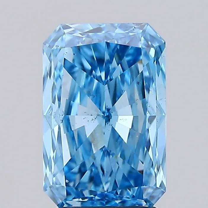 2.00ct Radiant Lab Grown Diamond (Colour Fancy Vivid Blue, Clarity VS2, IGI Certified)