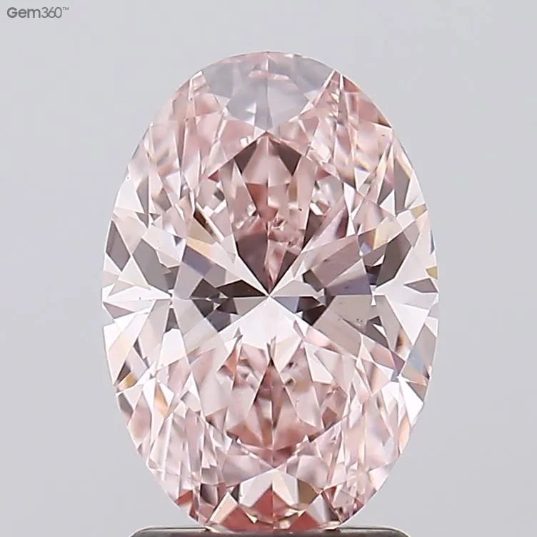 2.01ct Oval Lab Grown Diamond (Colour Fancy Intense Brownish Pink, Clarity VS1, IGI Certified)
