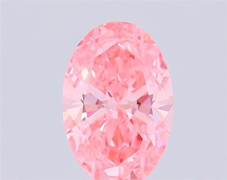 2.01ct Oval Lab Grown Diamond (Colour Fancy Vivid Pink, Clarity VS1, IGI Certified)
