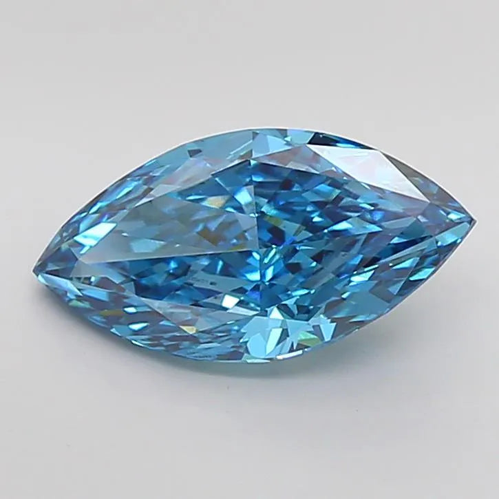 2.02ct Marquise Lab Grown Diamond (Colour Fancy Vivid Blue, Clarity SI1, IGI Certified)
