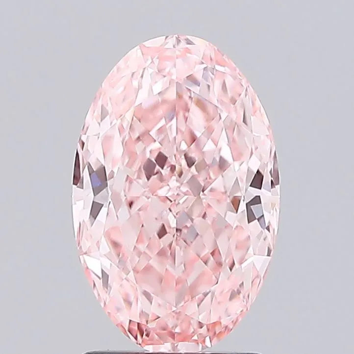 2.03ct Oval Lab Grown Diamond (Colour Fancy Vivid Pink, Clarity VVS2, IGI Certified)