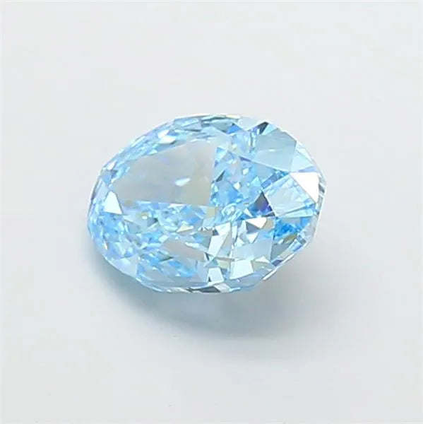 2.04ct Oval Lab Grown Diamond (Colour Fancy Vivid Blue, Clarity VVS2, IGI Certified)