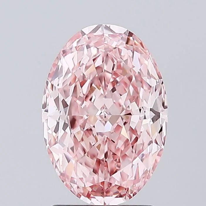 2.05ct Oval Lab Grown Diamond (Colour Fancy Vivid Pink, Clarity VS1, IGI Certified)