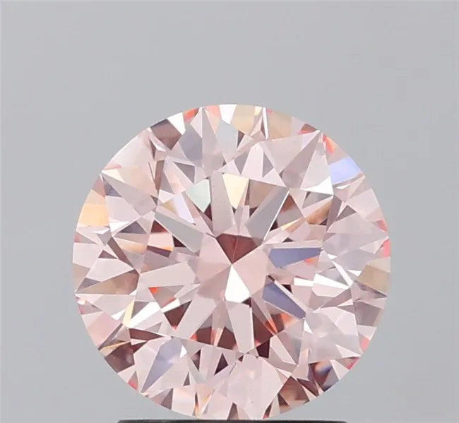 2.05ct Round Lab Grown Diamond (Colour Fancy Intense Pink, Clarity VVS2, Cut ID, IGI Certified)
