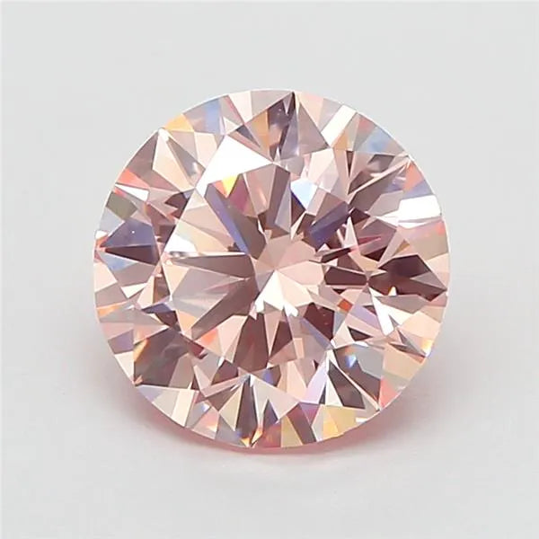 2.05ct Round Lab Grown Diamond (Colour Fancy Intense Pink, Clarity VVS2, Cut ID, IGI Certified)