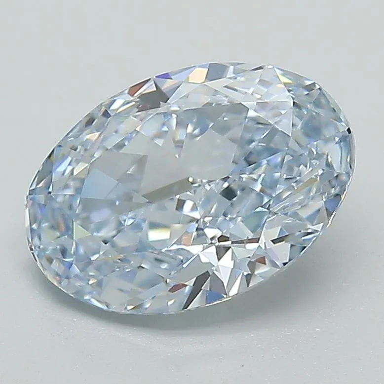 2.07ct Oval Lab Grown Diamond (Colour Fancy Intense Blue, Clarity VS1, Cut GD, IGI Certified)