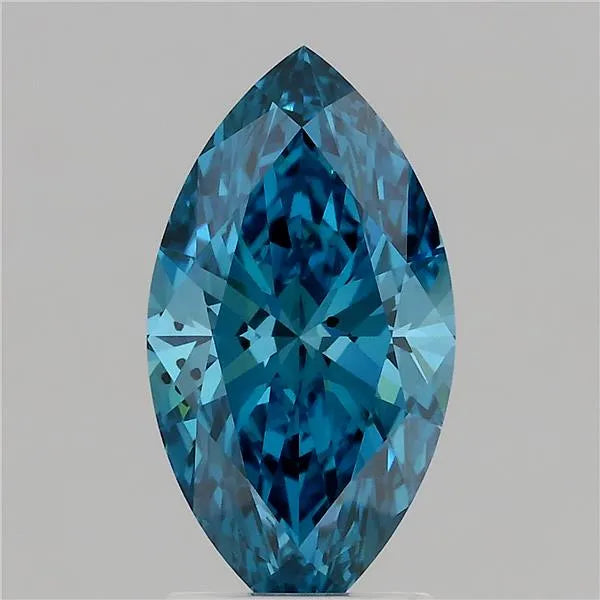 2.08ct Marquise Lab Grown Diamond (Colour Fancy Vivid Blue, Clarity SI1, IGI Certified)