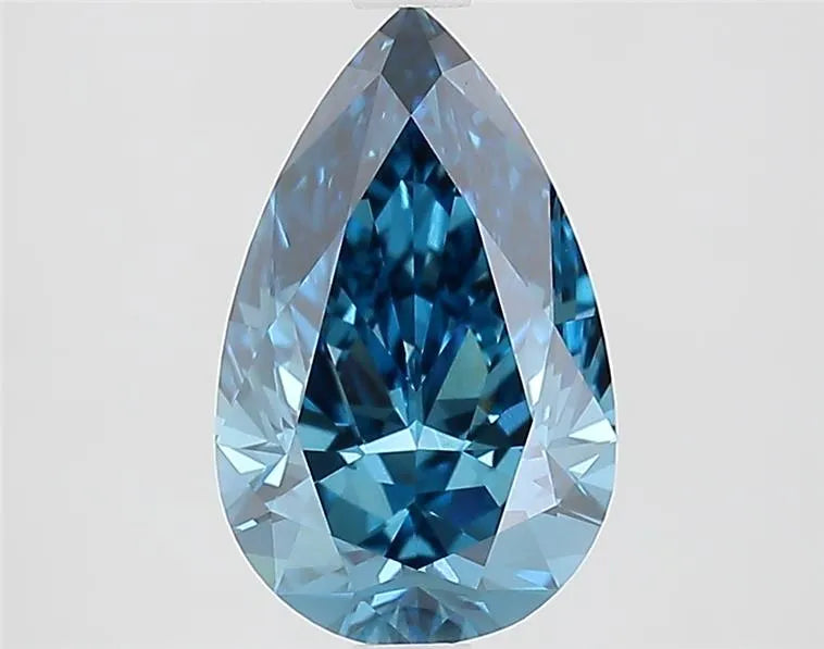 2.08ct Pear Lab Grown Diamond (Colour Fancy Vivid Blue, Clarity VVS2, IGI Certified)