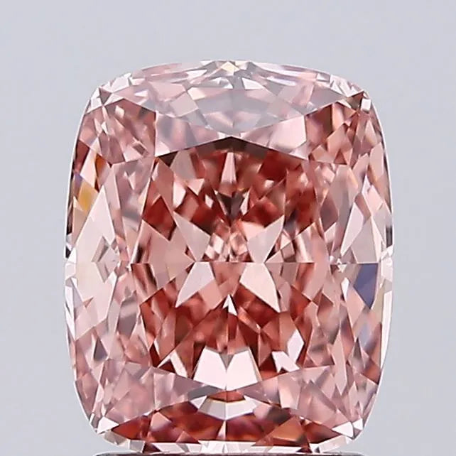 2.11ct Cushion modified Lab Grown Diamond (Colour Fancy Pinkish Brown, Clarity VVS2, IGI Certified)