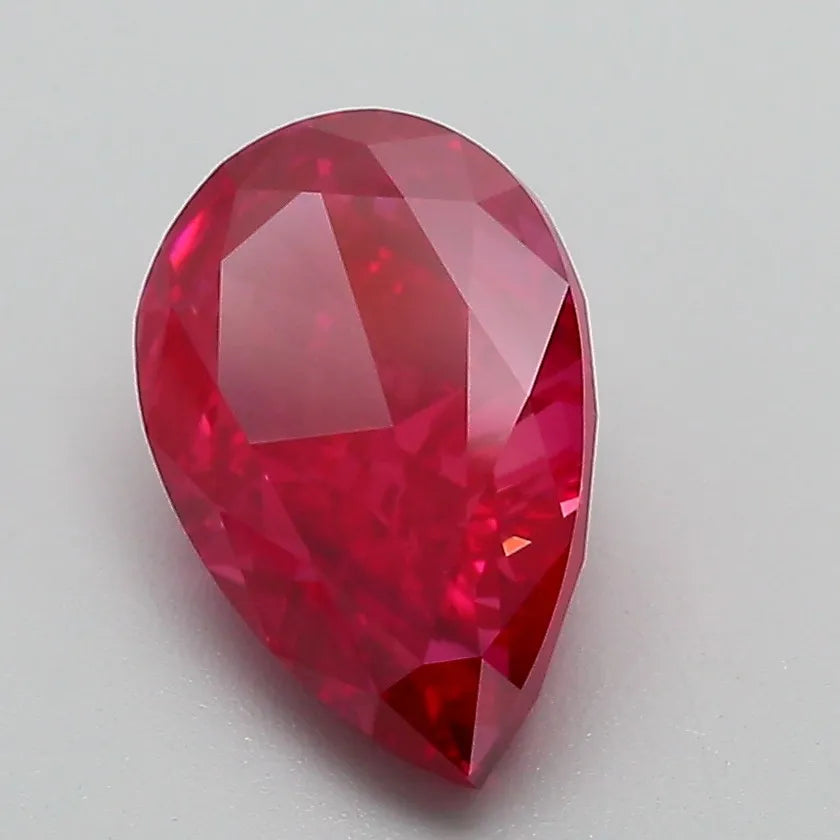 2.19ct Pear Lab Grown Diamond (Colour Fancy Vivid Red, Clarity VS2, IGI Certified)
