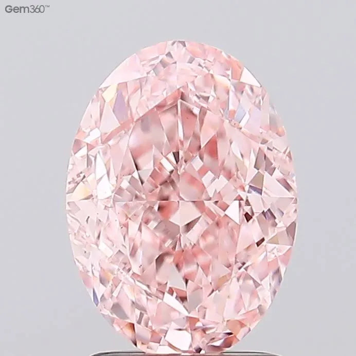 2.23ct Oval Lab Grown Diamond (Colour Fancy Vivid Pink, Clarity VS1, IGI Certified)