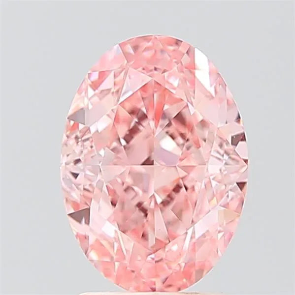 2.36ct Oval Lab Grown Diamond (Colour Fancy Vivid Pink, Clarity VVS2, IGI Certified)