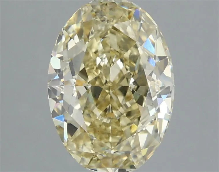 2.51ct Oval Lab Grown Diamond (Colour Fancy Yellow, Clarity VVS2, IGI Certified)