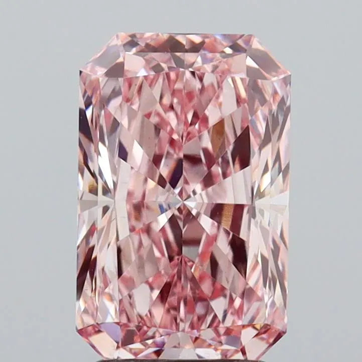 2.53ct Radiant Lab Grown Diamond (Colour Fancy Vivid Pink, Clarity VVS2, IGI Certified)