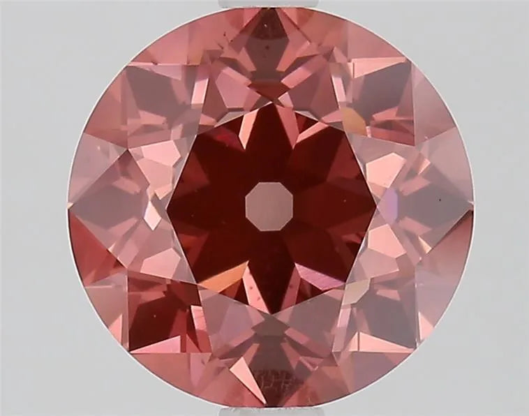 2.54ct European cut Lab Grown Diamond (Colour Fancy Vivid Brownish Pink, Clarity VS1, IGI Certified)