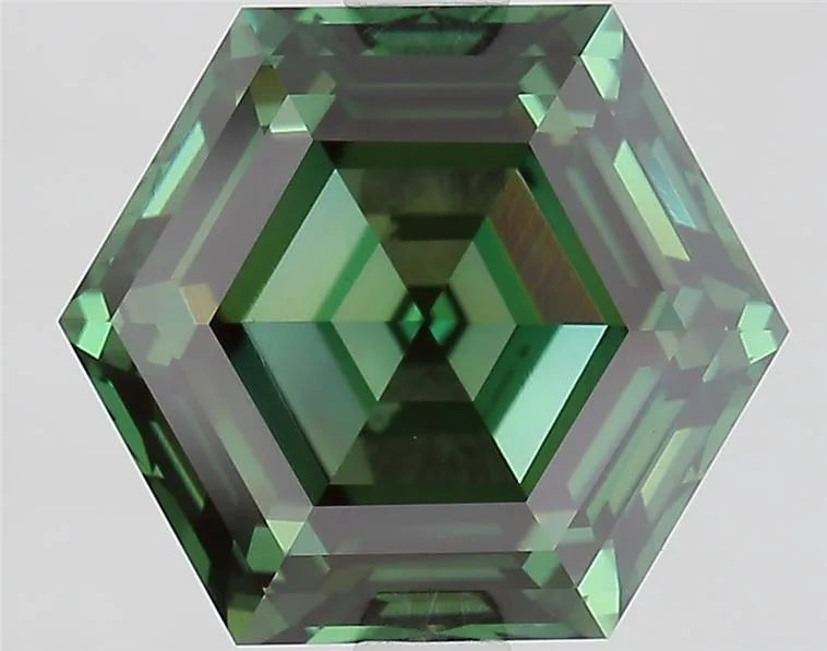 2.68ct Hexagonal Lab Grown Diamond (Colour Fancy Intense Green, Clarity VS1, IGI Certified)