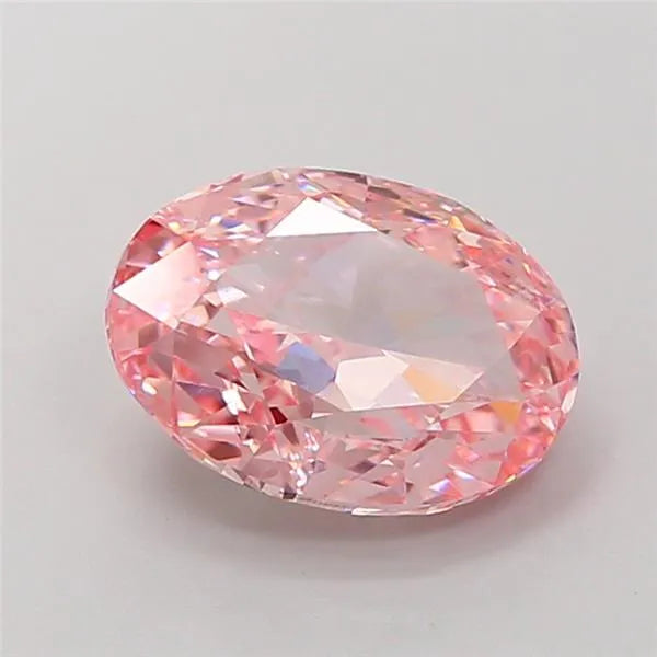 2.80ct Oval Lab Grown Diamond (Colour Fancy Vivid Pink, Clarity VS1, IGI Certified)