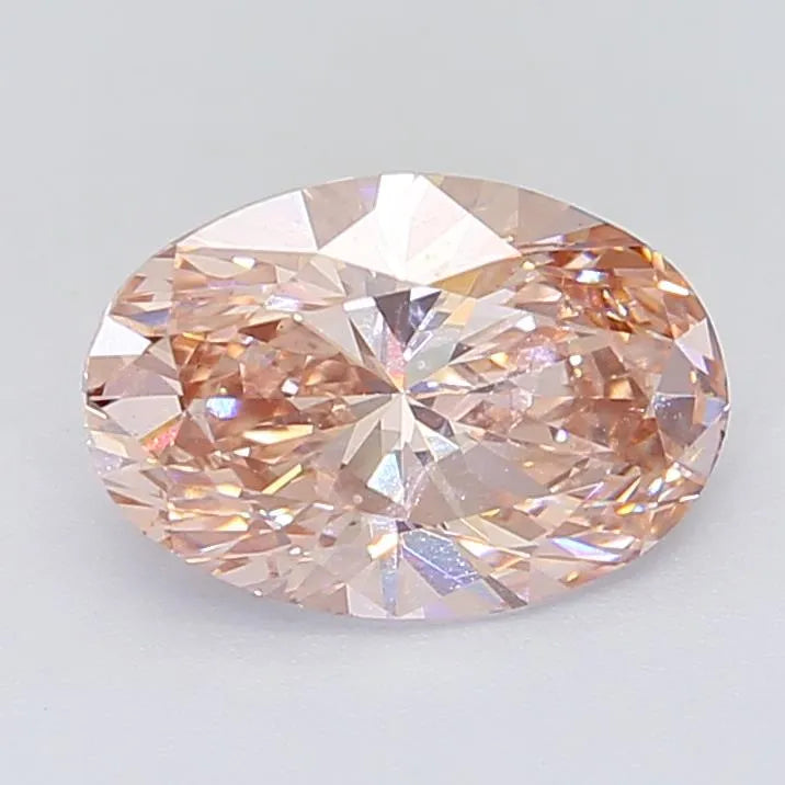 2.90ct Oval Lab Grown Diamond (Colour Fancy Light Pinkish Brown, Clarity VS2, IGI Certified)