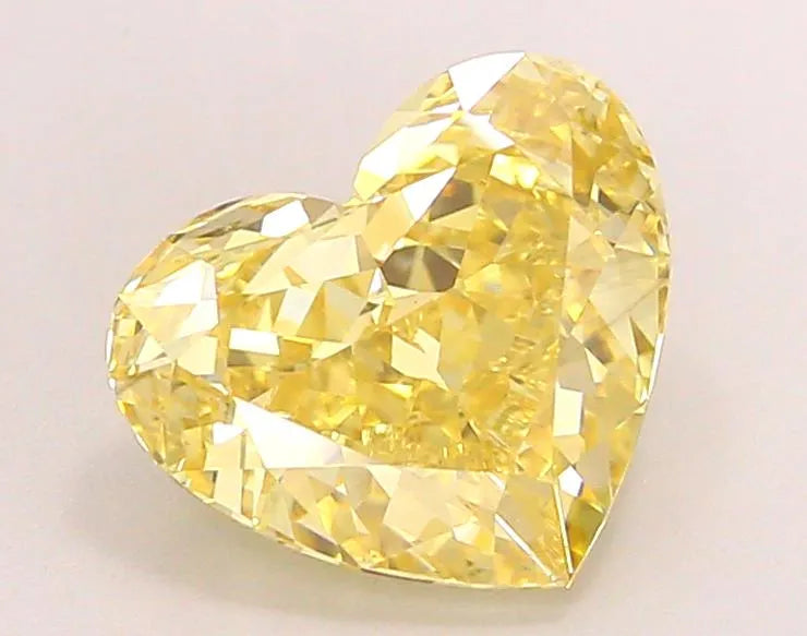 2.70ct Heart Lab Grown Diamond (Colour Fancy Intense Yellow, Clarity VS1, IGI Certified)