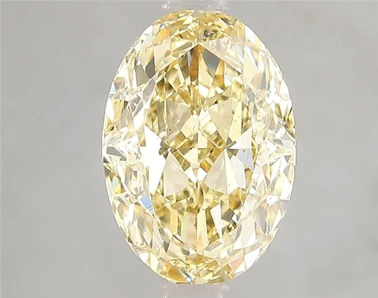3.02ct Oval Lab Grown Diamond (Colour Fancy Intense Yellow, Clarity SI1, Cut GD, IGI Certified)