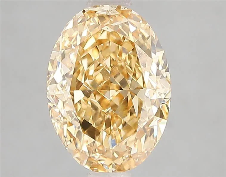 3.00ct Oval Lab Grown Diamond (Colour Fancy Intense Yellow, Clarity VS2, IGI Certified)