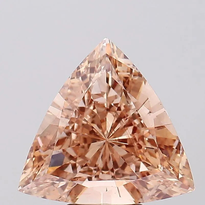 4.09ct Triangular Lab Grown Diamond (Colour Fancy Yellow Brown, Clarity VS2, IGI Certified)