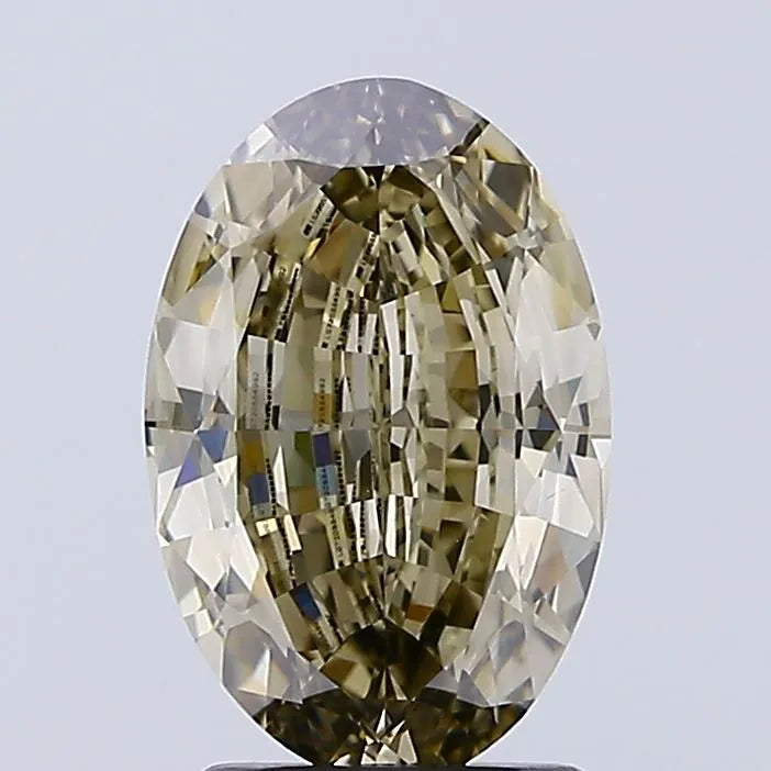1.81ct Oval Lab Grown Diamond (Colour Fancy Yellowish Gray, Clarity VS1, IGI Certified)