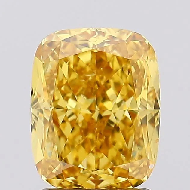 2.26ct Cushion modified Lab Grown Diamond (Colour Fancy Vivid Yellow, Clarity VS2, IGI Certified)