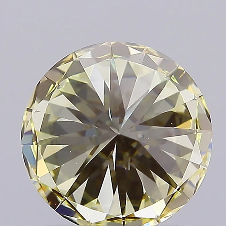 1.41ct Round Lab Grown Diamond (Colour Fancy Light Yellow, Clarity VS2, Cut ID, IGI Certified)