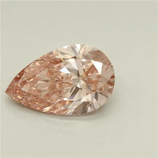 3.00ct Pear Lab Grown Diamond (Colour Fancy Intense Brownish Pink, Clarity VS2, IGI Certified)