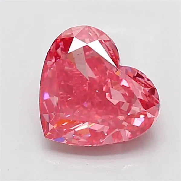 3.01ct Heart Lab Grown Diamond (Colour Fancy Vivid Pink, Clarity VS2, IGI Certified)