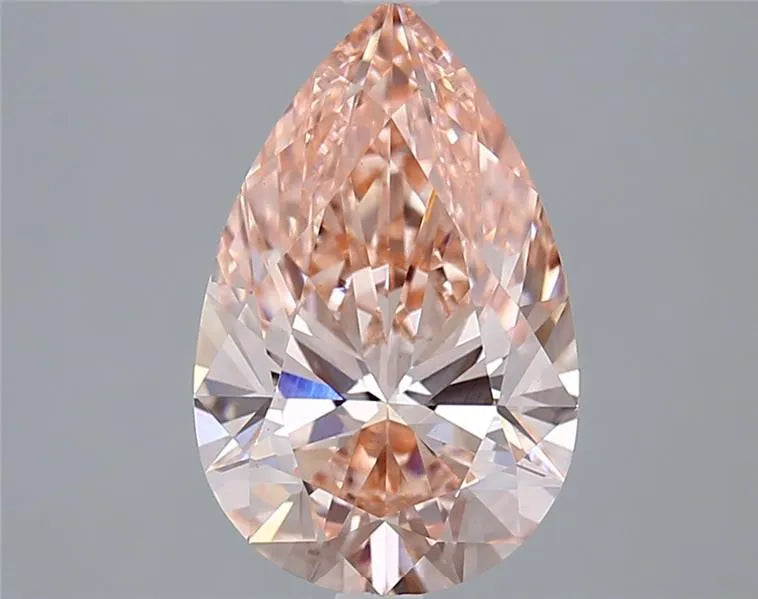 3.01ct Pear Lab Grown Diamond (Colour Fancy Vivid Pink, Clarity VS1, IGI Certified)